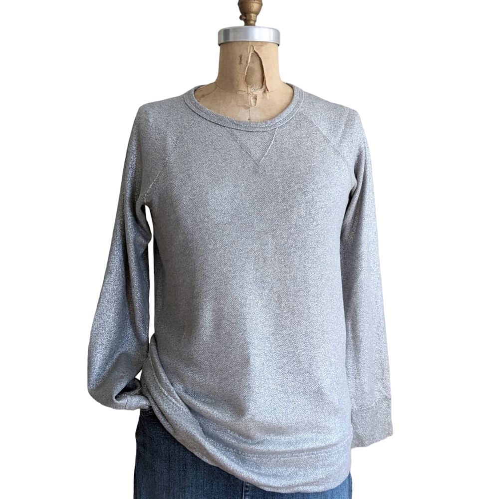 J. Crew Factory Metallic Silver Top Size Medium